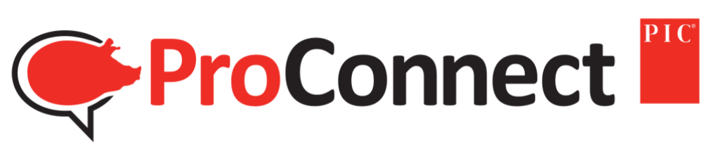PIC's ProConnect resource logo of a pig within a message bubble.